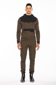 LVL XIII's poncho hoodie pullover and camo pant