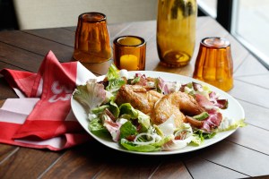House Salad with half roasted chicken.