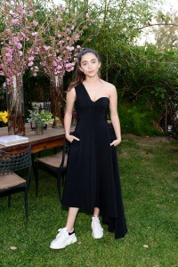 Rowan Blanchard attends Tania Fares and Rosetta Getty, Together with Eric Buterbaugh, Gia Coppola, Jacqui Getty, Irena Medavoy, Jennifer Meyer, Brigette Romanek and Kelly Sawyer celebrate the launch of London Uprising: Fifty Fashion Designers, One City on April 18, 2017 in Los Angeles, California. (Photo by Stefanie Keenan/Getty Images for Tania Fares)