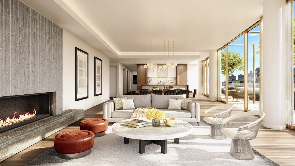 A rendering of the one remaining available penthouse at 75 Kenmare.