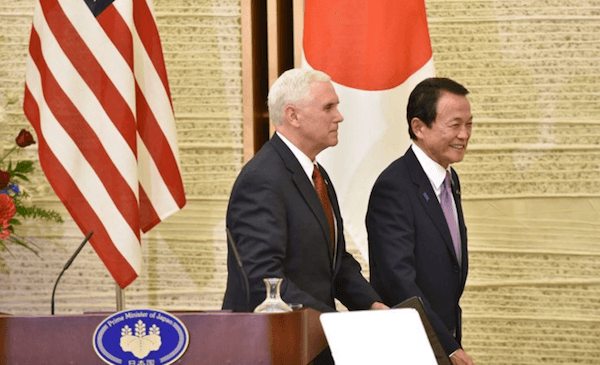 Vice President Pence Gets Talks Going on Bilateral Trade Deal With Japan