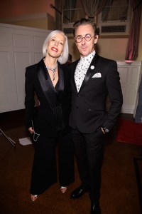 NEW YORK, NY - APRIL 24:  Linda Fargo and Host Alan Cumming arrive at the American Apparel & Footwear Association's 39th Annual American Image Awards 2017 on April 24, 2017 in New York City.  (Photo by Dave Kotinsky/Getty Images for AAFA)