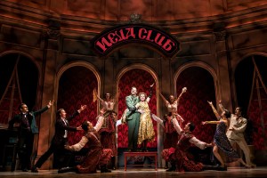 John Bolton and Caroline O'Connor with the cast of Anastasia.