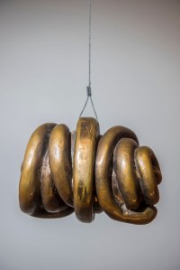 Barneys New York’s “creativity in progress” sign signaled the Rei Kawakubo and Louise Bourgeois windows were taking shape, and were unveiled on April 28.