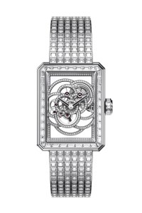 The Chanel Premiere Camelia Skeleton watch.