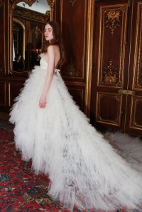 A model backstageOscar de la Renta show, Backstage, Spring 2018, Bridal Fashion Week, New York, USA - 21 Apr 2017