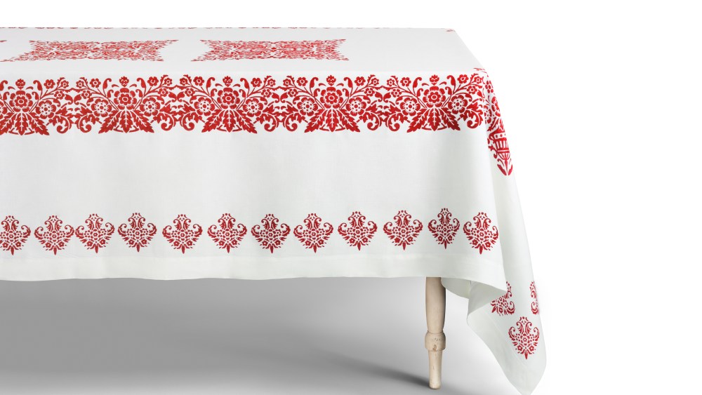 A tablecloth from the Cabana collection exclusively available at Moda Operandi.
