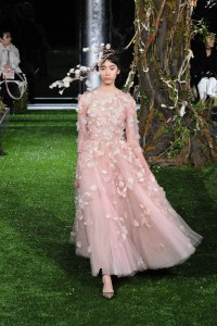 A Dior couture look by Maria Grazia Chiuri designed specifically for the Tokyo show.