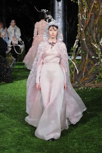 A Dior couture look by Maria Grazia Chiuri designed specifically for the Tokyo show.