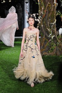 A Dior couture look by Maria Grazia Chiuri designed specifically for the Tokyo show.