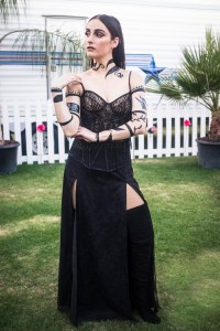 Banks in Alexander McQueen and Giuseppe Zanotti at Coachella Weekend Two