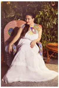 A look from Eloquii's  limited-edition capsule collection collaboration with Teresa Maccapani Missoni.