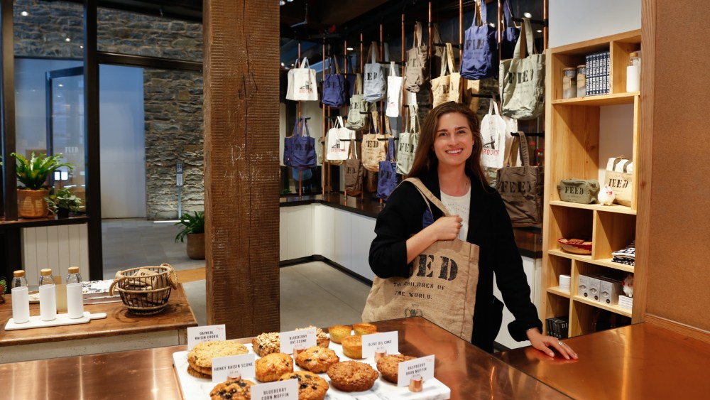 Lauren Bush Lauren at the FEED Shop & Café in DUMBO.
