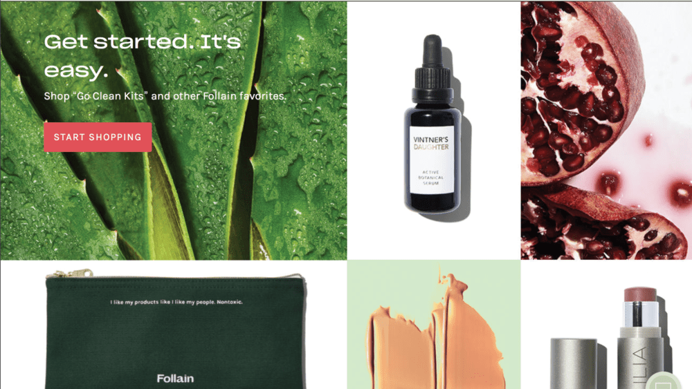 Clean Beauty Store Follain Redesigns Web Site