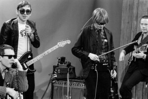 Glenn O'Brien, Chris Stein, Walter Stedding and Robert Fripp on "TV Party" in 1979.