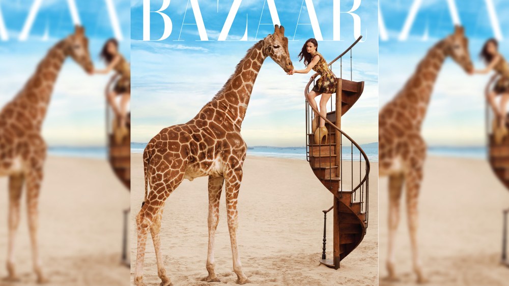 Demi Moore on the Harper's Bazaar April 2010 Subscriber Cover by Mark Seliger