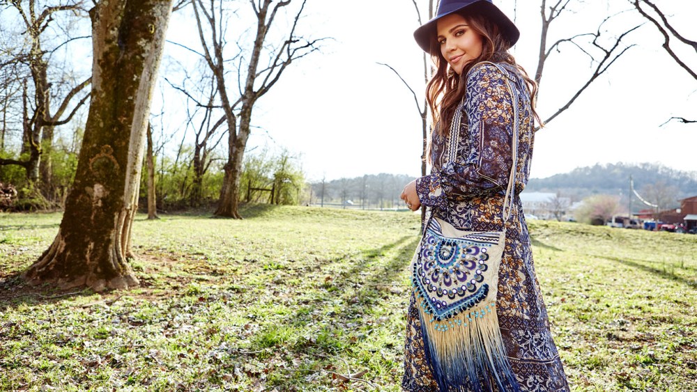 Hillary Scott wearing a look from her collection.
