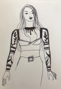 Rachel Goodwin's Sketch for Banks at Coachella Weekend Two