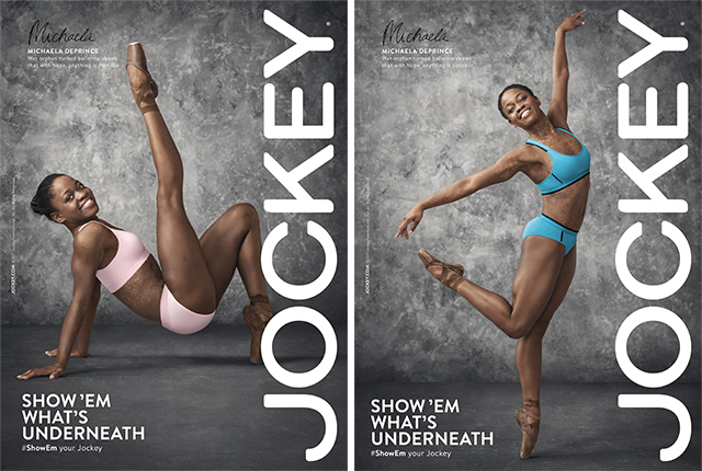 Michaela DePrince in Jockey campaign.