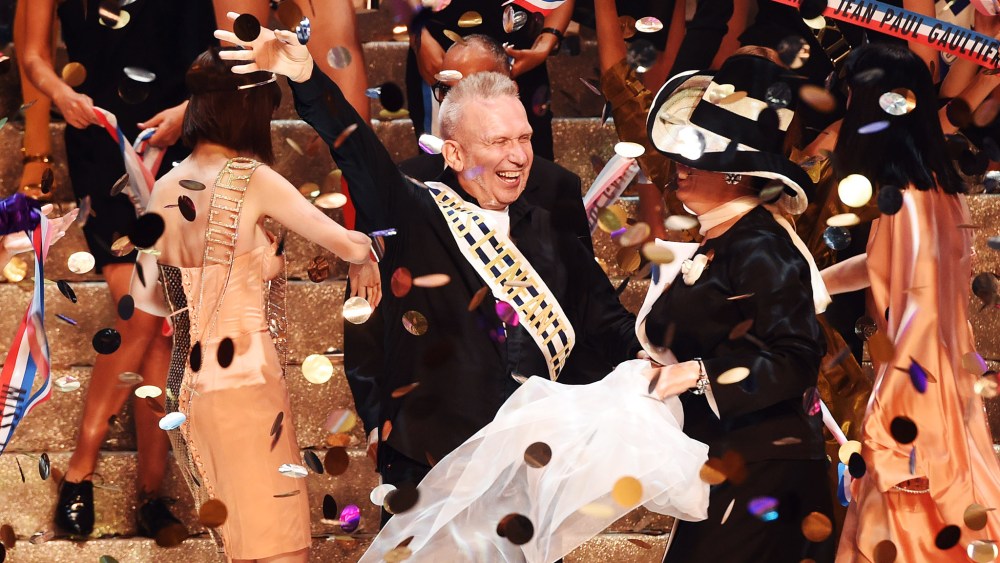 Jean Paul Gaultier with models on CatwalkJean Paul Gaultier show, Spring Summer 2015, Paris Fashion Week, France - 27 Sep 2014