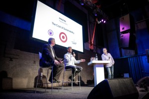 Alan McClay, chief executive officer of the Better Cotton Initiative and Brent Crossland, head of fiber development for seeds at Bayer CropScience, speak with Kingpins founder Andrew Olah.