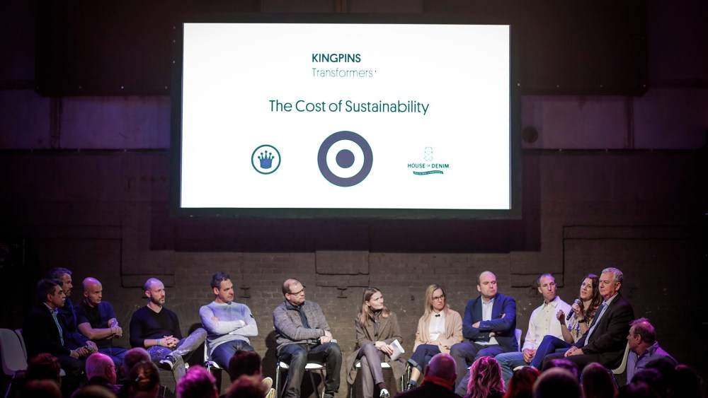 The panelists of Kingpins Transformers fielded questions on sustainability for denim businesses across the production chain