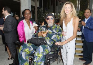 MIAMI, FL - APRIL 01: Lorna Simpson, Chuck Close and Suzanne Scott at PAMM Art Of The Party Presented By Valentino at Perez Art Museum Miami on April 1, 2017 in Miami, Florida.  (Photo by John Parra/Getty Images for Perez Art Museum Miami)