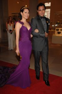 Actress Lucy Liu, left, and designer Zac Posen attend the Metropolitan Museum of Art's annual Costume Institute gala in New York City. Liu wears Zac Posen and both wear Fred Leighton jewelry.Met Costume Institute Gala Inside, New York