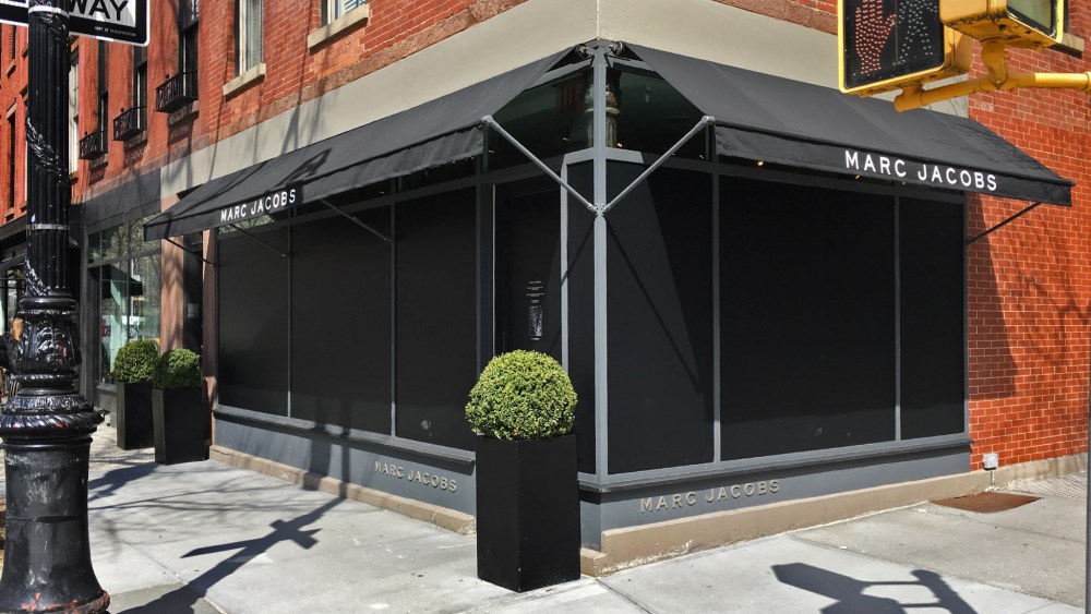 The closed Marc Jacobs store at 403 Bleecker Street.