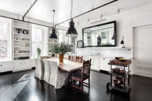 The eat-in kitchen.