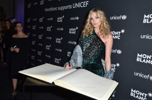 Elsa HoskMontblanc for UNICEF collection launch, Arrivals, New York, USA - 03 Apr 2017