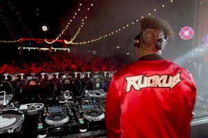 THERMAL, CA - APRIL 15:  DJ Ruckus performs at The Levi's Brand Presents NEON CARNIVAL with Tequila Don Julio on April 15, 2017 in Thermal, California.  (Photo by Jonathan Leibson/WireImage)