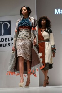 Maria Balestino won best senior collection (collaboration with textile design students Jessica Newman, Rachel Snack and Louise Sandstroem).