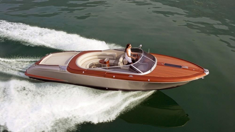 USA: Feature Rates Apply MANDATORY CREDIT: *see individual credits/REX Shutterstock*Please mention Ventura (The Riva exclusive dealer) in any accompanying text*Only for use in this story. Editorial Use Only. No stock, books, advertising or merchandising without photographer's permissionMandatory Credit: Photo by Riva Yachts/REX/Shutterstock (5540353h)A cream Riva Aquariva Super pictured on the waterBest of boat show, - Jan 2016FULL COPY: http://www.rexfeatures.com/nanolink/rtufSome say that if God had been a boat designer, a Riva is what he would have come up with.A Riva is the Bentley of the sea. Men drool, women swoon, and small boys stand in awe. These arent just boats, they are the epitome of seagoing glamour. The Riva Aquariva Super was the star of the London Boat Show 2016. The boat on show was in a 'Bentley Blue' colour and is sold exclusively by Ventura in the UK.Riva has been a symbol of ultimate glamour and style for more than half a century.