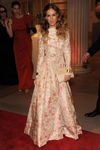 Sarah Jessica Parker attends the Metropolitan Museum of Artâ??s 2012 Costume Institute Gala featuring the debut of â??Schiaparelli and Prada: Impossible Conversations.â? Parker wears Valentino with Fred Leighton jewelry with a VBH clutch and Manolo Blahnik shoes.Met Costume Institute Gala 2012, New York