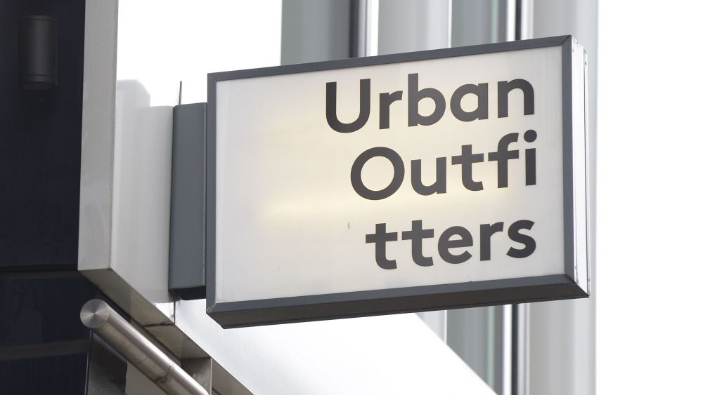 Urban Outfitters shop store sign, London, UKShop fronts and buildings, UK - 2016
