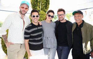 Johnny Wujek, George Kotsiopoulos, Camilla Belle, Rob Younkers and Joe ZeeVictoria Beckham for Target Garden Party, Los Angeles, USA - 01 Apr 2017