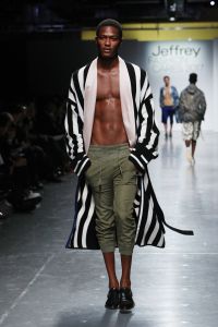 Model on the catwalkJeffrey Fashion Cares show, Runway, New York, USA - 03 Apr 2017