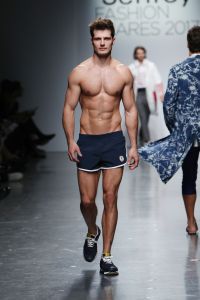 Model on the catwalkJeffrey Fashion Cares show, Runway, New York, USA - 03 Apr 2017