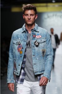 Model wearing Amiri on the catwalkJeffrey Fashion Cares show, Runway, New York, USA - 03 Apr 2017