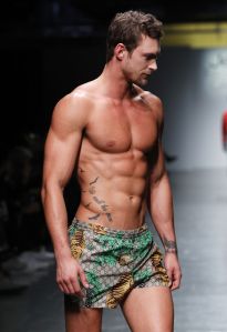 Model on the catwalkJeffrey Fashion Cares show, Runway, New York, USA - 03 Apr 2017