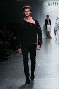 Model on the catwalkJeffrey Fashion Cares show, Runway, New York, USA - 03 Apr 2017