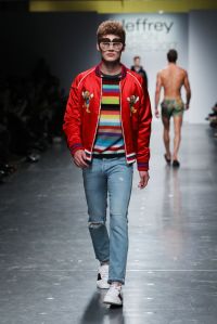 Model on the catwalkJeffrey Fashion Cares show, Runway, New York, USA - 03 Apr 2017