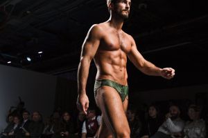 Model on the catwalkJeffrey Fashion Cares Cocktail & Runway Show, Intrepid Sea, Air and Space Museum, New York, USA - 03 Apr 2017