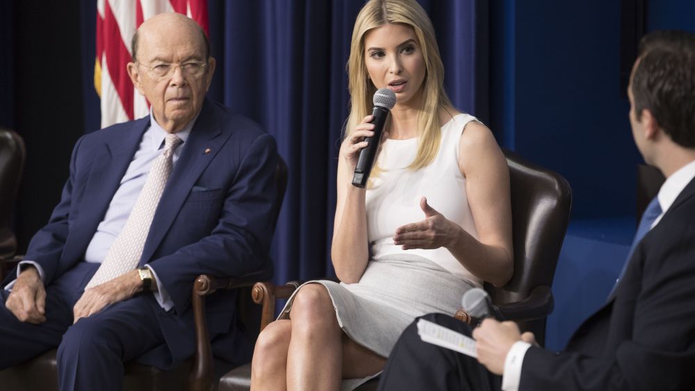 Ivanka Trump and Wilbur Ross White House town hall