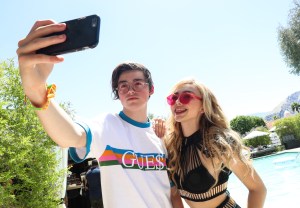 Spencer List and Peyton List POPSUGAR's CFDA Brunch, Coachella Valley Music and Arts Festival, Palm Springs, USA - 15 Apr 2017