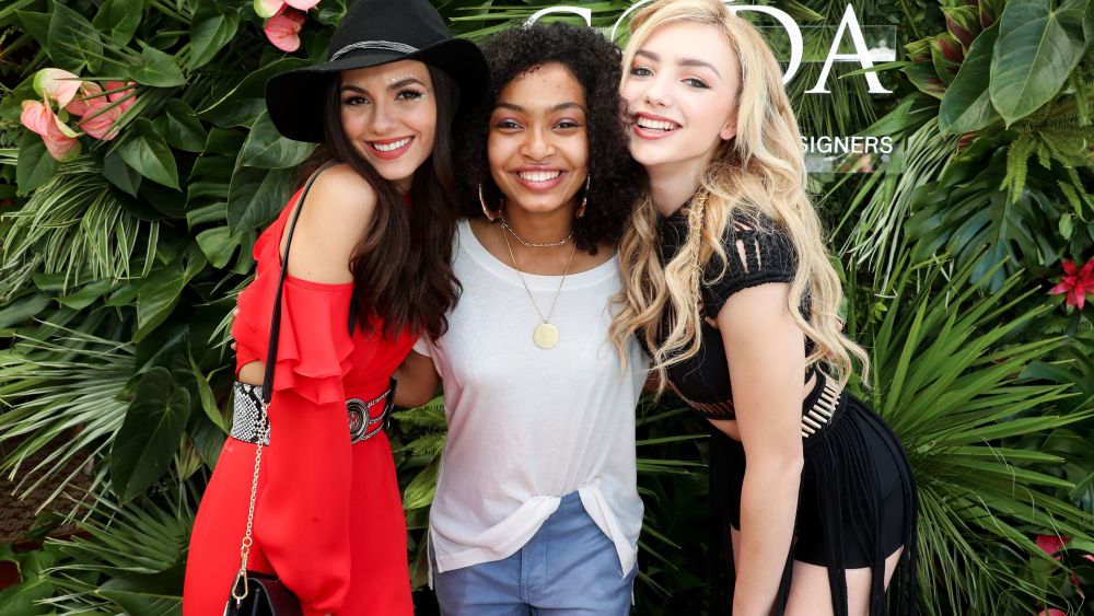 Victoria Justice, Yara Shahidi and Peyton List POPSUGAR's CFDA Brunch, Coachella Valley Music and Arts Festival, Palm Springs, USA - 15 Apr 2017
