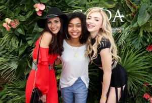 Victoria Justice, Yara Shahidi and Peyton List POPSUGAR's CFDA Brunch, Coachella Valley Music and Arts Festival, Palm Springs, USA - 15 Apr 2017