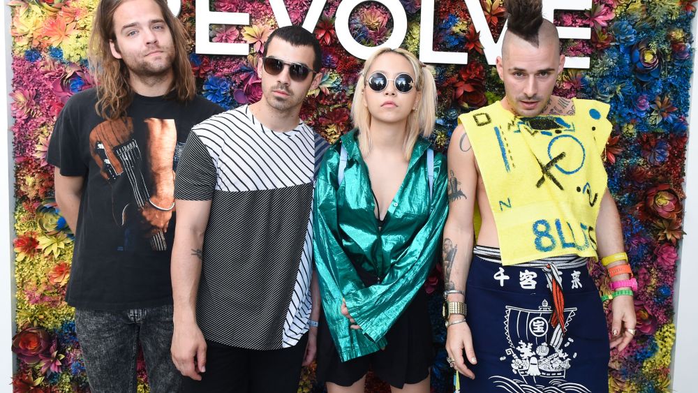 Jack Lawless, Joe Jonas, JinJoo Lee, Cole Whittle, DNCEREVOLVE festival - Day 2, Coachella Valley Music and Arts Festival, Palm Springs, USA - 16 Apr 2017