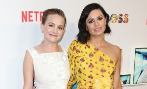 Britt Robertson and Sophia Amoruso at the "Girlboss" TV show premiere